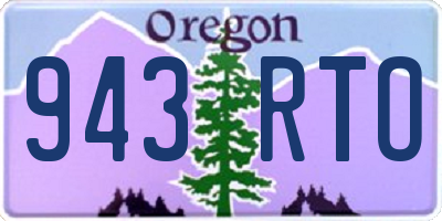 OR license plate 943RTO