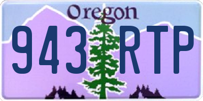 OR license plate 943RTP