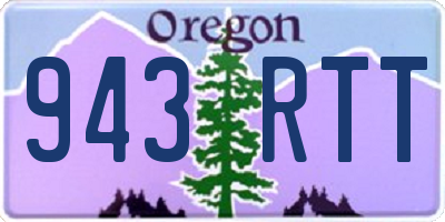 OR license plate 943RTT