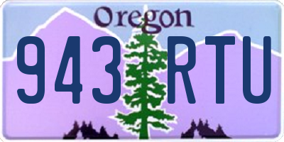 OR license plate 943RTU
