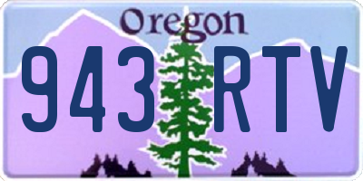 OR license plate 943RTV