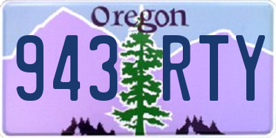 OR license plate 943RTY