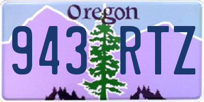 OR license plate 943RTZ