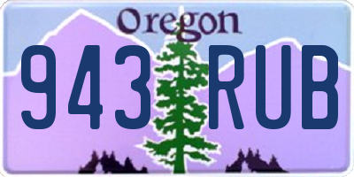 OR license plate 943RUB