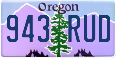 OR license plate 943RUD