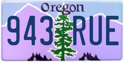 OR license plate 943RUE