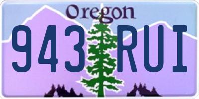 OR license plate 943RUI
