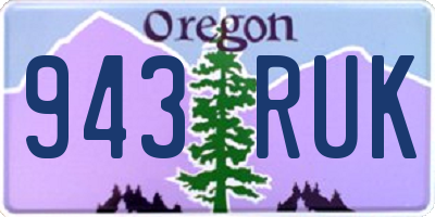 OR license plate 943RUK