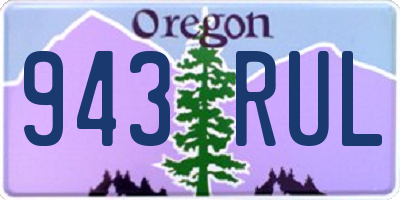 OR license plate 943RUL