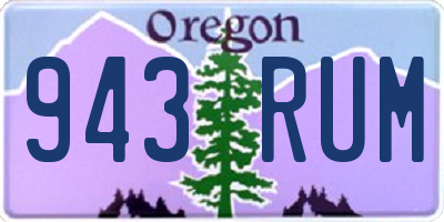 OR license plate 943RUM