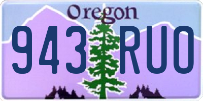 OR license plate 943RUO