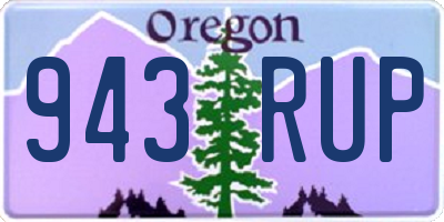 OR license plate 943RUP