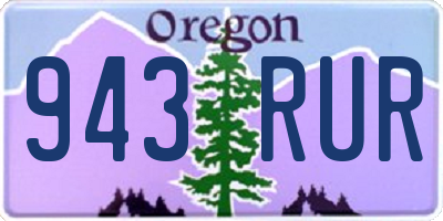 OR license plate 943RUR