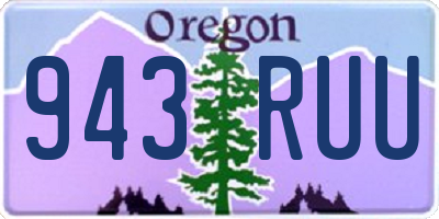 OR license plate 943RUU