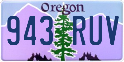 OR license plate 943RUV
