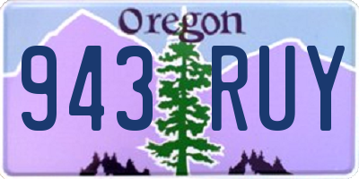 OR license plate 943RUY