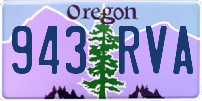 OR license plate 943RVA
