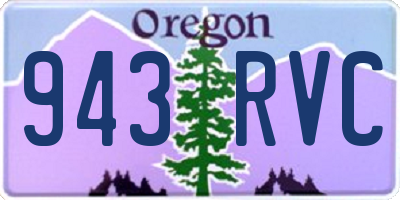 OR license plate 943RVC