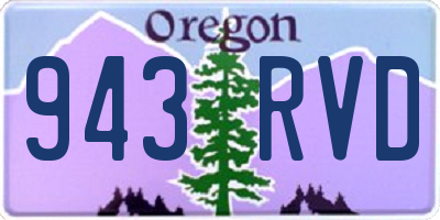 OR license plate 943RVD