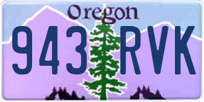 OR license plate 943RVK