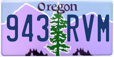 OR license plate 943RVM