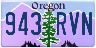 OR license plate 943RVN