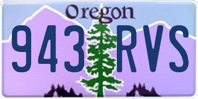 OR license plate 943RVS