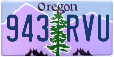OR license plate 943RVU