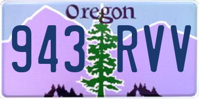 OR license plate 943RVV