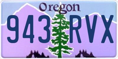OR license plate 943RVX