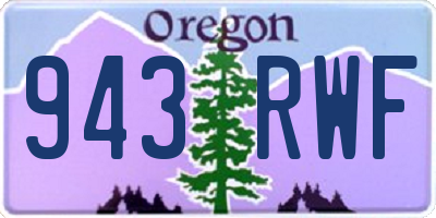 OR license plate 943RWF