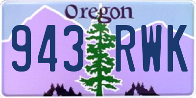 OR license plate 943RWK
