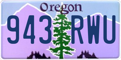 OR license plate 943RWU