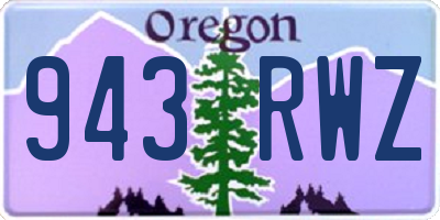 OR license plate 943RWZ