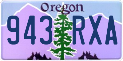 OR license plate 943RXA