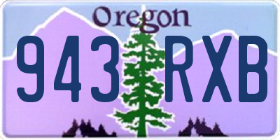 OR license plate 943RXB