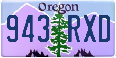 OR license plate 943RXD
