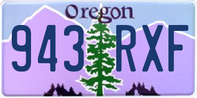 OR license plate 943RXF