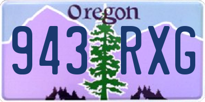 OR license plate 943RXG