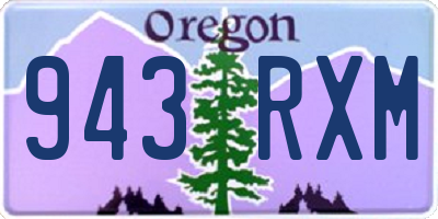 OR license plate 943RXM