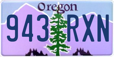 OR license plate 943RXN