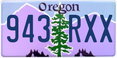 OR license plate 943RXX