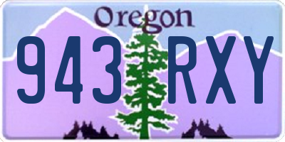 OR license plate 943RXY