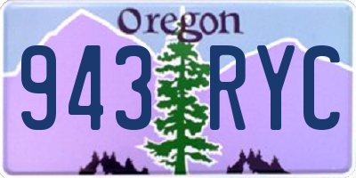 OR license plate 943RYC