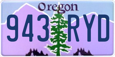 OR license plate 943RYD