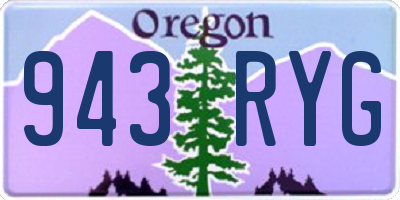 OR license plate 943RYG