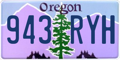 OR license plate 943RYH