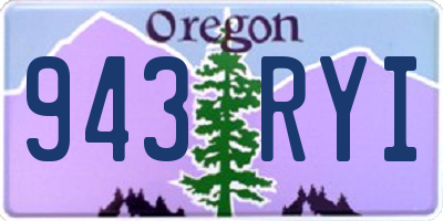 OR license plate 943RYI