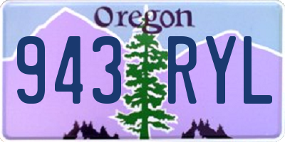 OR license plate 943RYL