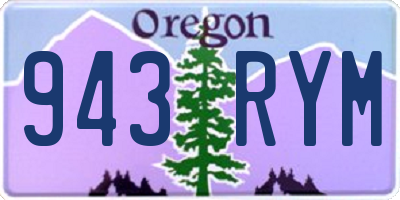 OR license plate 943RYM
